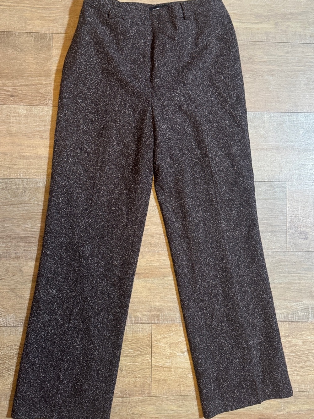 Vintage Kasper’s Wool Silk Blend Dark Brown Dress Pants